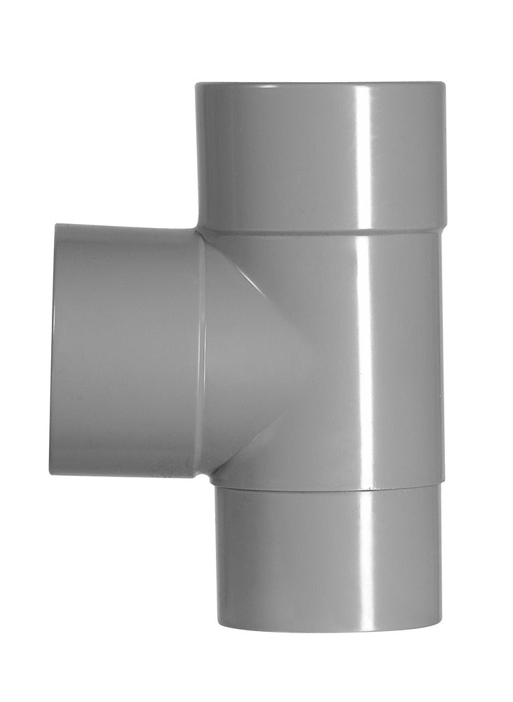 T-Stuk PVC 2x mof/verjonging spie-eind Ø 70 mm 90° t.b.v. HWA-566883