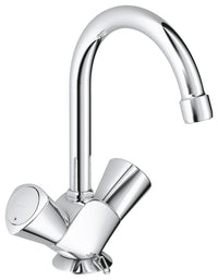 GROHE Costa Wastafelmengkraan chroom hoog 2-knops bediening wegZinkbare kogelketting