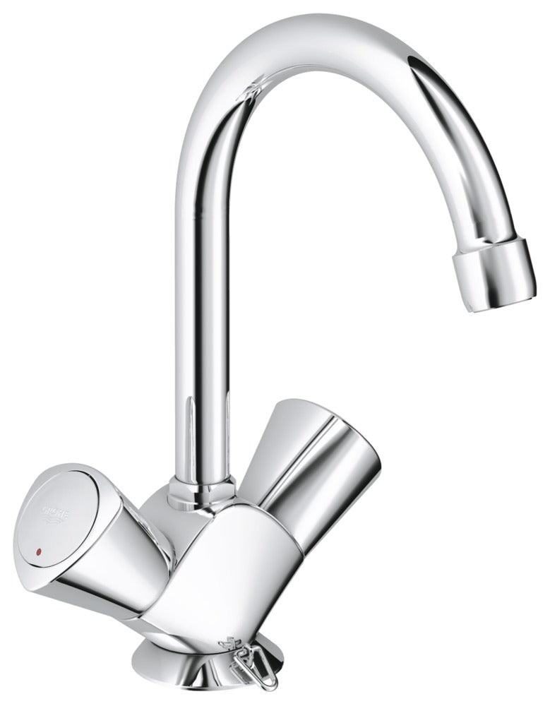 Grohe Costa Wastafelmengkraan chroom hoog 2-knops bediening wegzinkbare kogelketting-567521