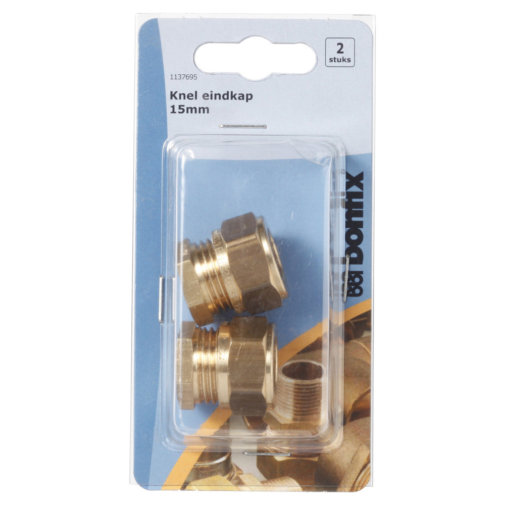 BONFIX Knel eindkap 15 mm 2 stuks-568309
