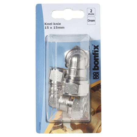 BONFIX Knel knie 15x15 mm chroom 2 stuks-568322