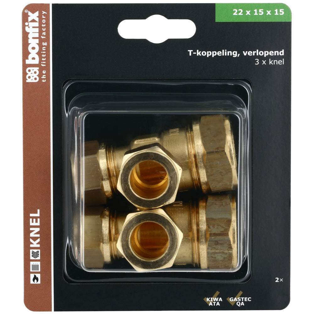 BONFIX Knel T-stuk 22x15x15 mm 2 stuks-568359