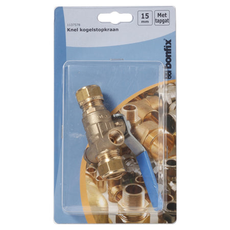 BONFIX Knel kogelstopkraan 15x15 mm met tapgat-568400
