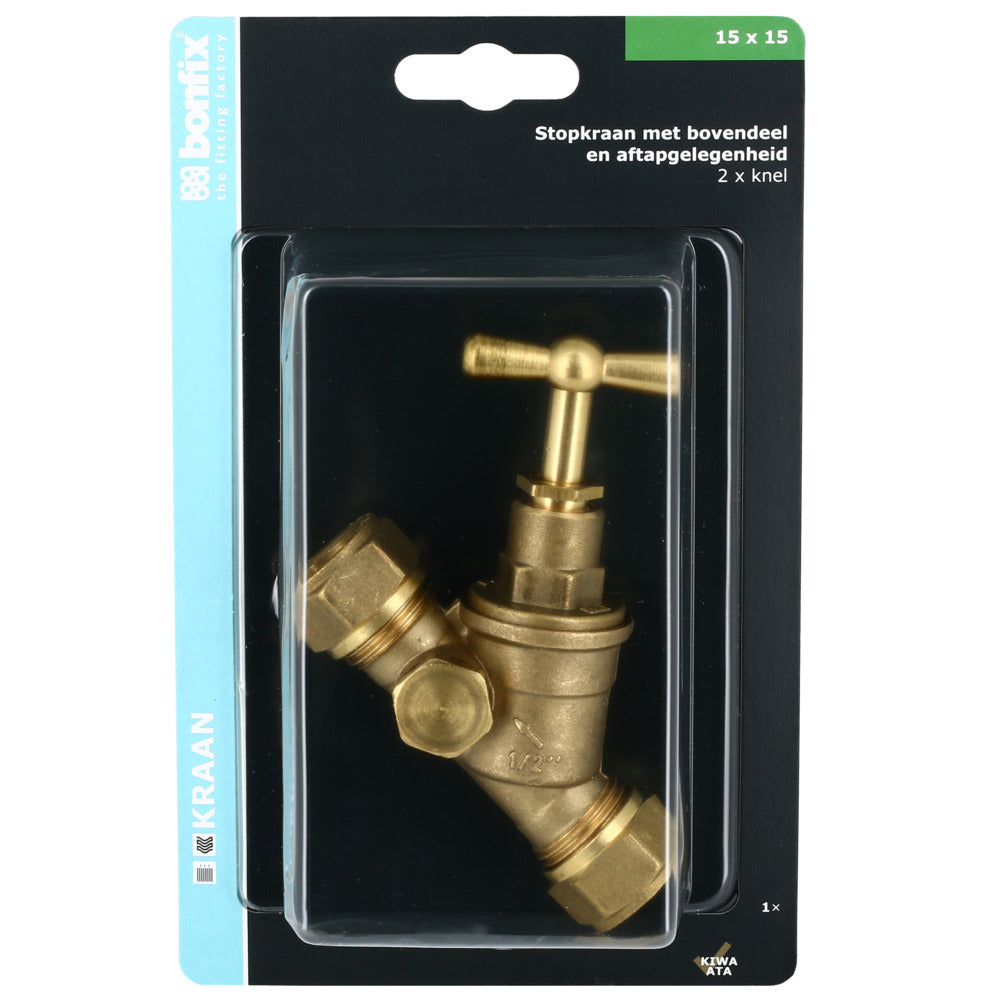 BONFIX Knel stopkraan 15x15 mm met tapgat-568404