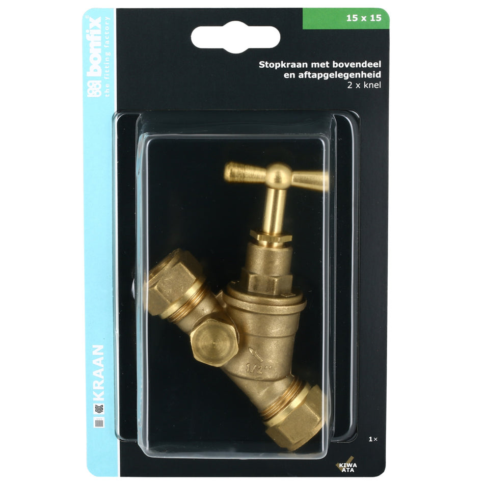 BONFIX Knel stopkraan 15x15 mm met tapgat-568404