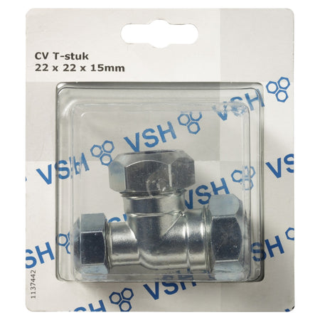 VSH T-Stuk CV Chroom 22x22x15mm-568517