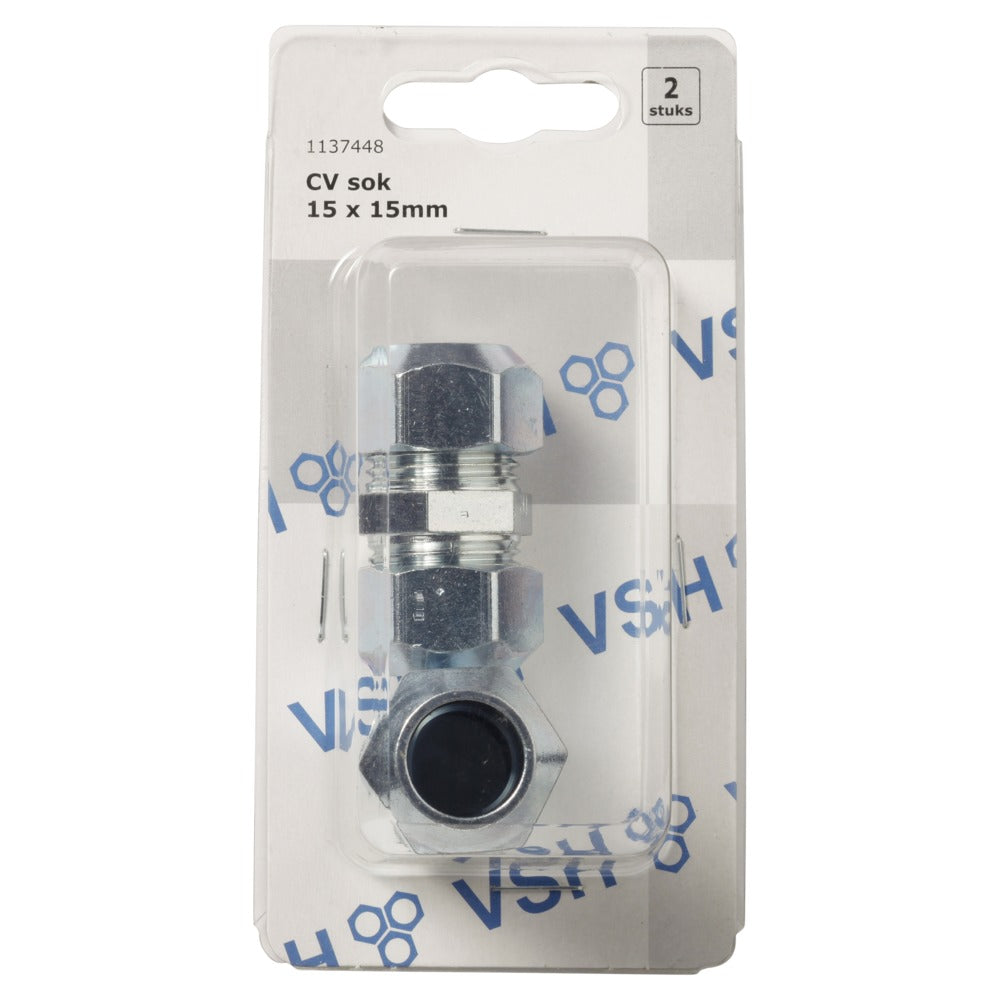 VSH Sok CV Chroom 15x15mm 2st-568523