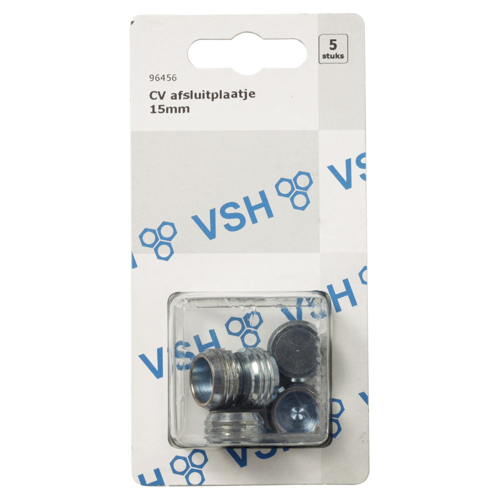 VSH Afsluitplaat Knel CV Chroom 15mm 5st-568544
