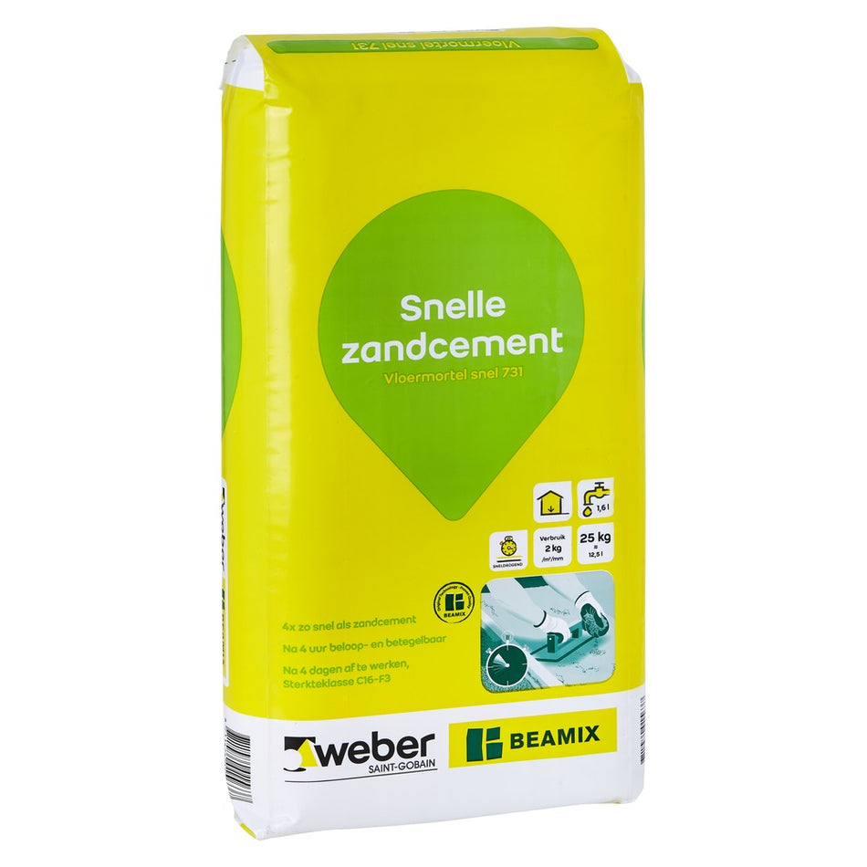 Weber Beamix Snelle Zandcement 731 25kg-568798
