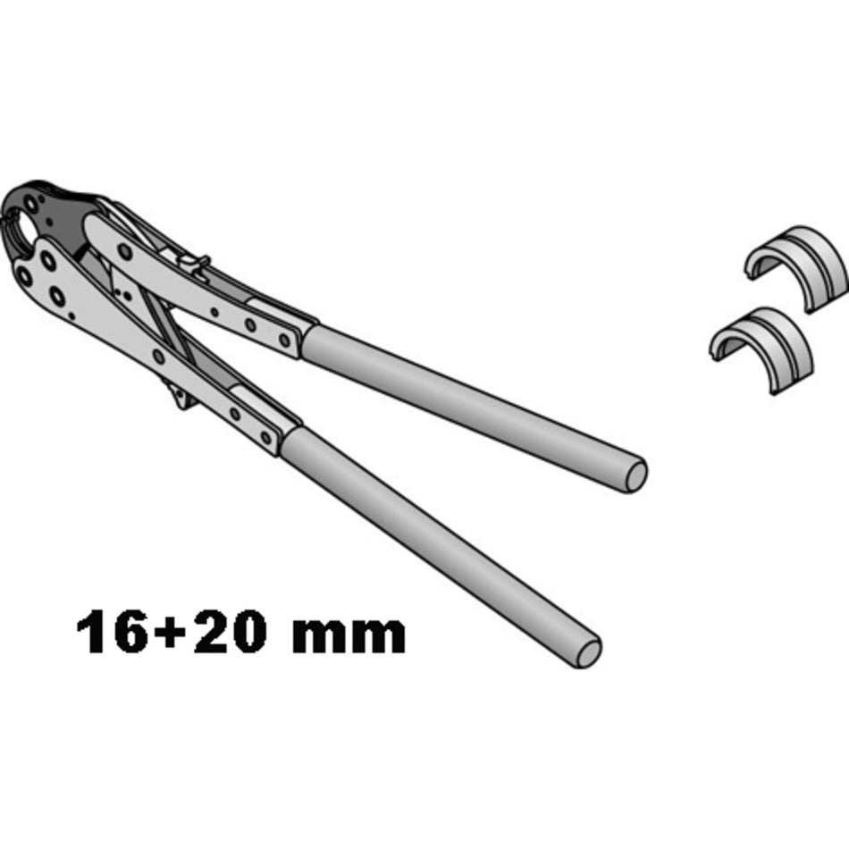 Uponor Handperstangset Staal Met Persbekken 16-20mm In Koffer Blauw-568852