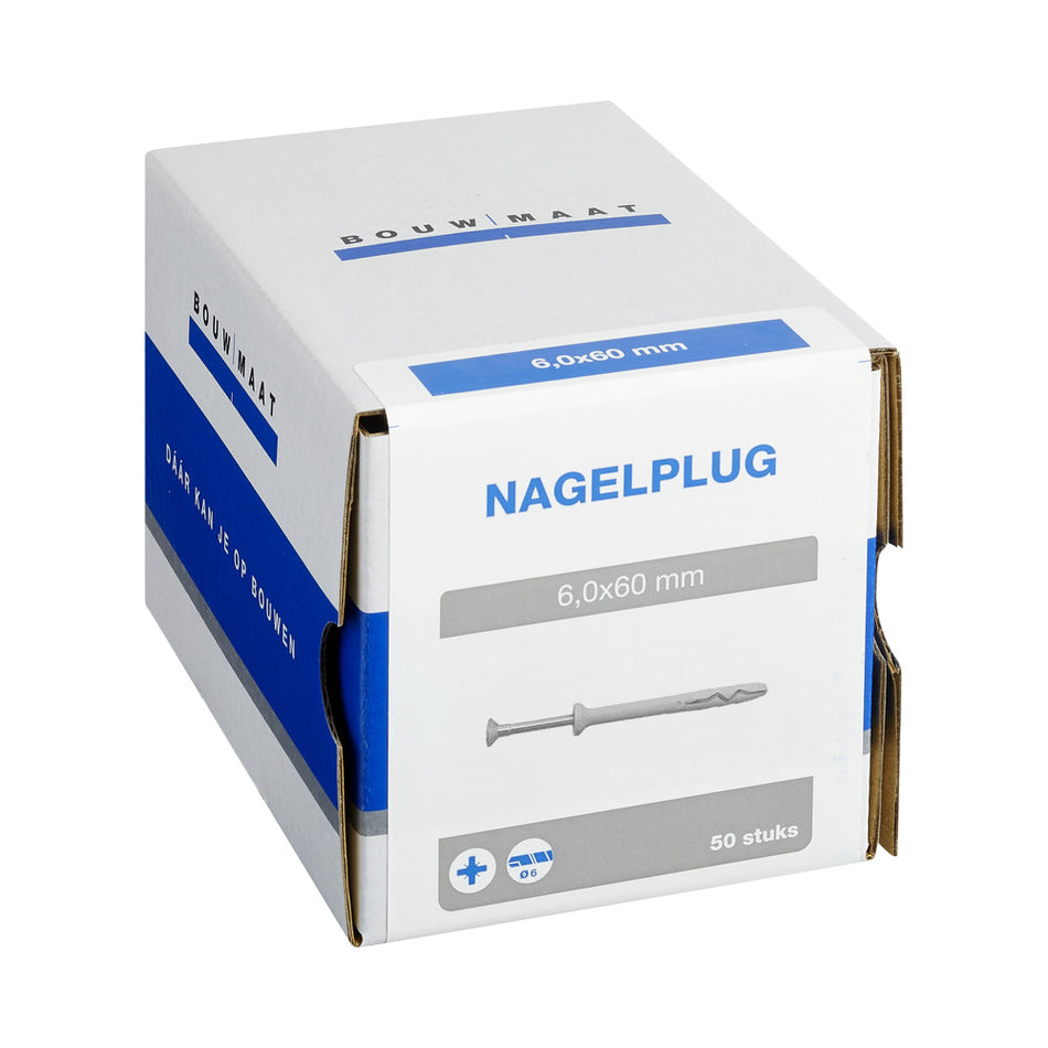 Bouwmaat Nagelplug Nylon/Verzinkt-569785
