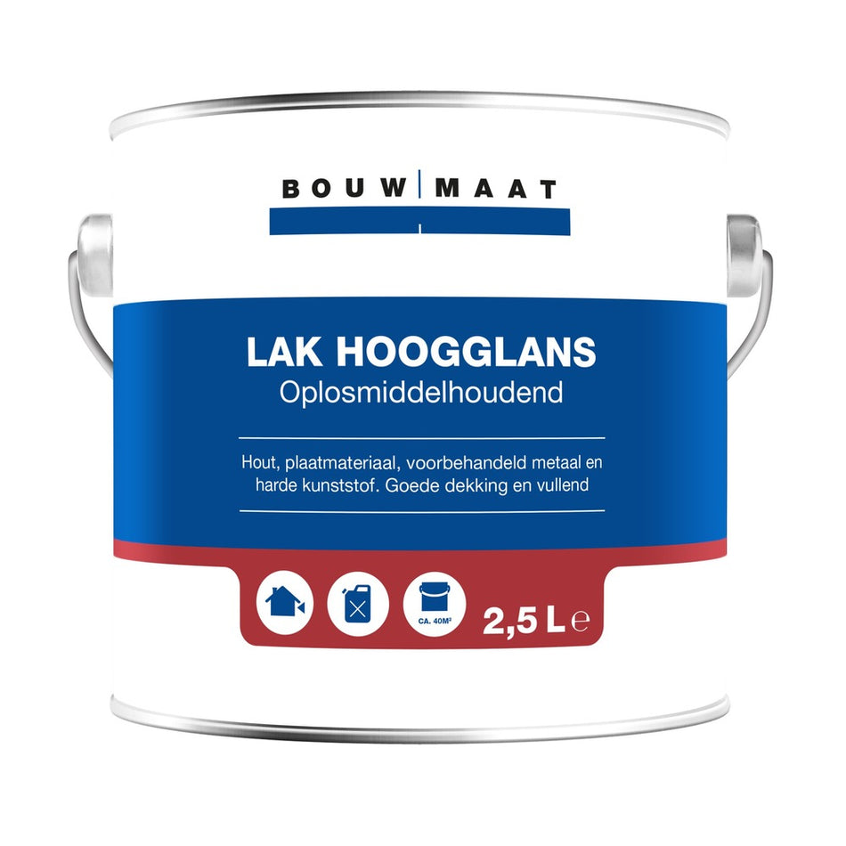 Bouwmaat Hoogglans Lak Wit 2,5L-570265