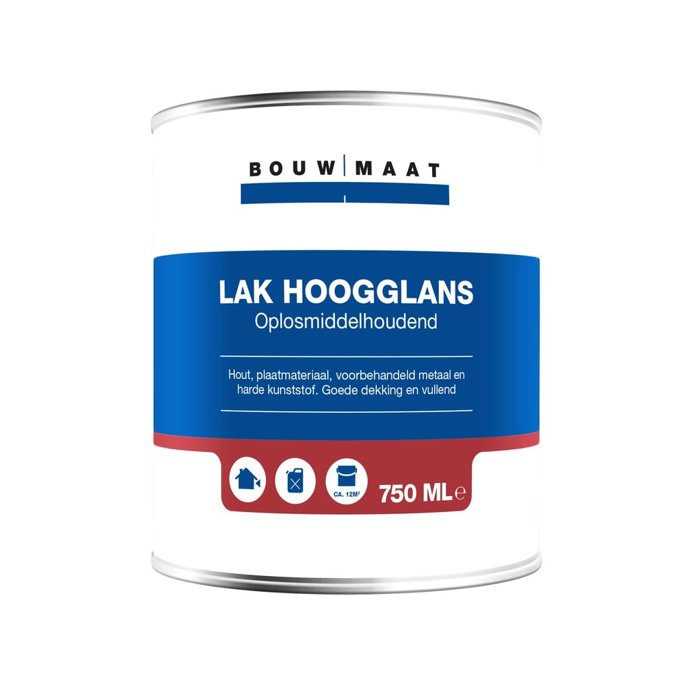 Bouwmaat Hoogglans Lak Wit 0,75L-570271