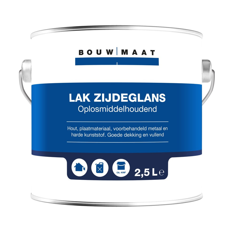 Bouwmaat Zijdeglans Lak Wit 2,5L-570287