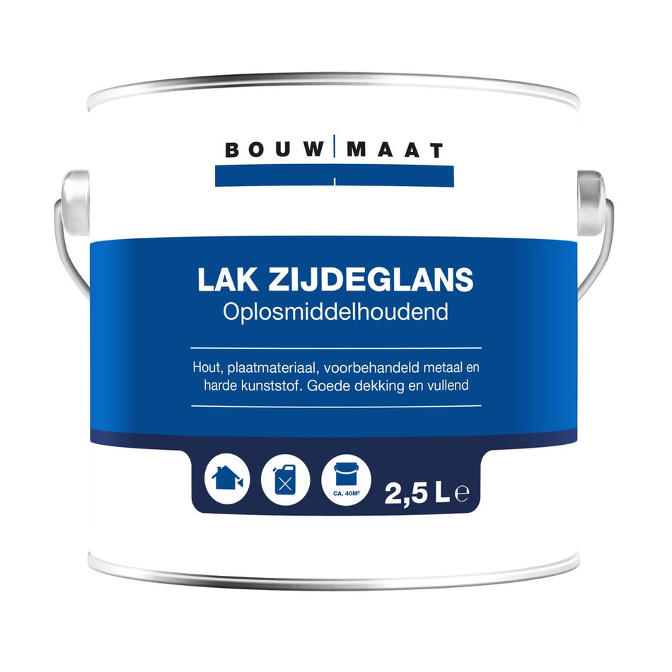 Bouwmaat Zijdeglans Lak Wit 2,5L-570287