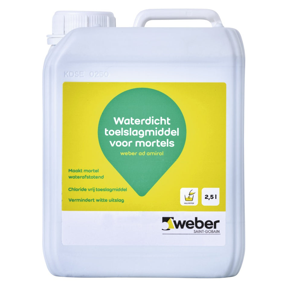 Weber Waterdichtingsmiddel voor Mortels Amirol Transparant 2,5L-570559