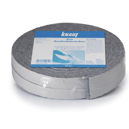 Knauf Brio Randisolatiestrook Vilt Zelfklevend 10x25mm 2x5m-570580