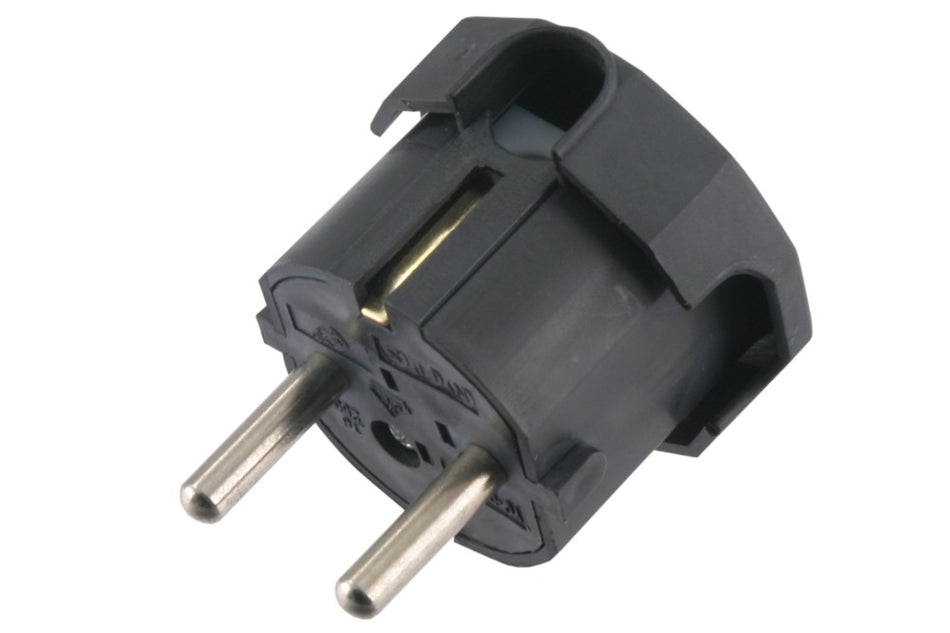 Stekker Zwart 10/16A Met Zij-Invoer Randaarde-571475