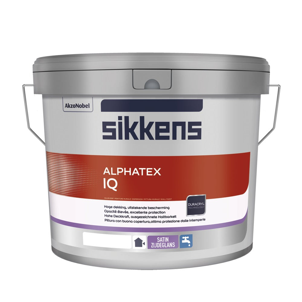 Sikkens Muurverf Alphatex IQ Zijdeglans Wit 10L-573727