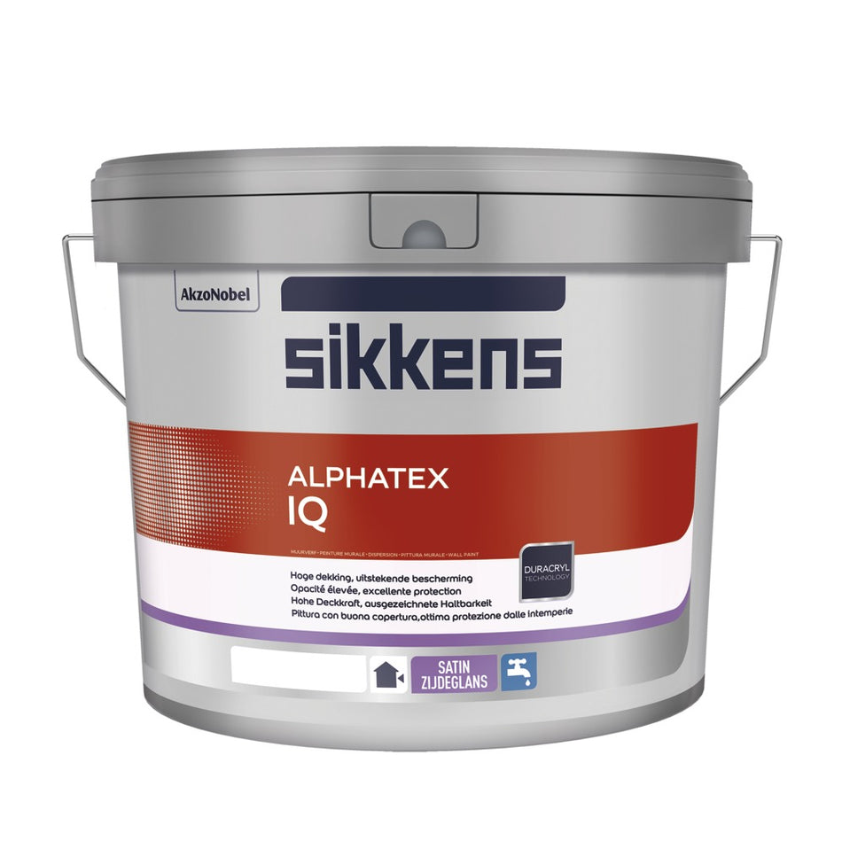 Sikkens Muurverf Alphatex IQ Zijdeglans Wit 5L-573728