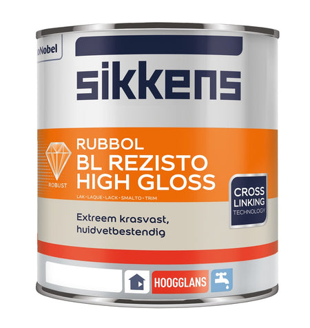 Sikkens Lak Rubbol BL Rezisto High Gloss Wit 1L-573770