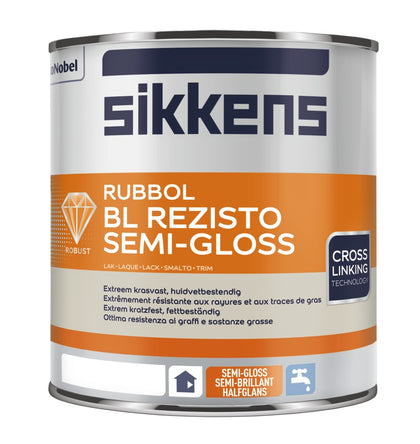 GRATIS LAAGDIKTEKAM SIKKENS LAK RUBBOL BL REZISTO SEMI GLOSS MENGBASIS W05 1L