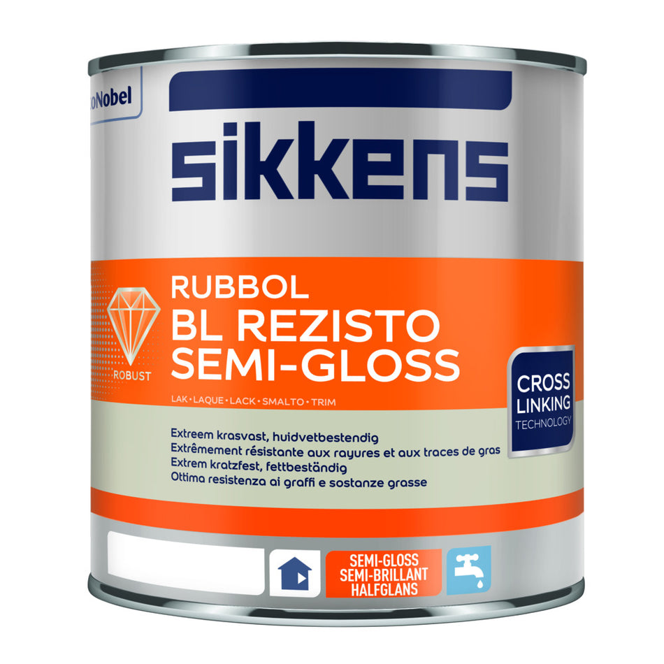 Sikkens Lak Rubbol BL Rezisto Semi Gloss Wit 1L-573794