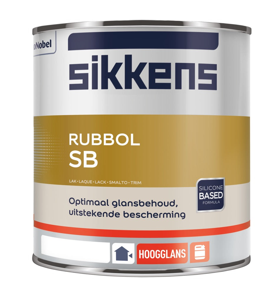Sikkens Hoogglans Lak Rubbol SB Wit 1L-573836