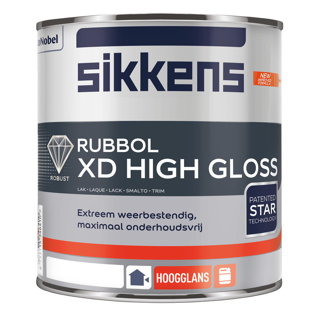 Sikkens Lak Rubbol XD High Gloss Wit/W05 1L-573841