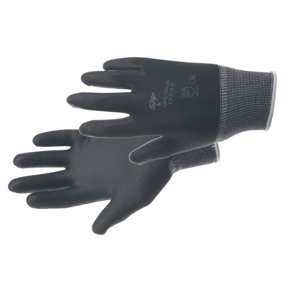 Cerva Werkhandschoenen Geul PRO Nylon/Latex Zwart Maat 9/L-574292