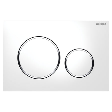 Geberit Sigma 20 Bedieningsplaat Wit/Verchroomd Glans 2-Knops-575640