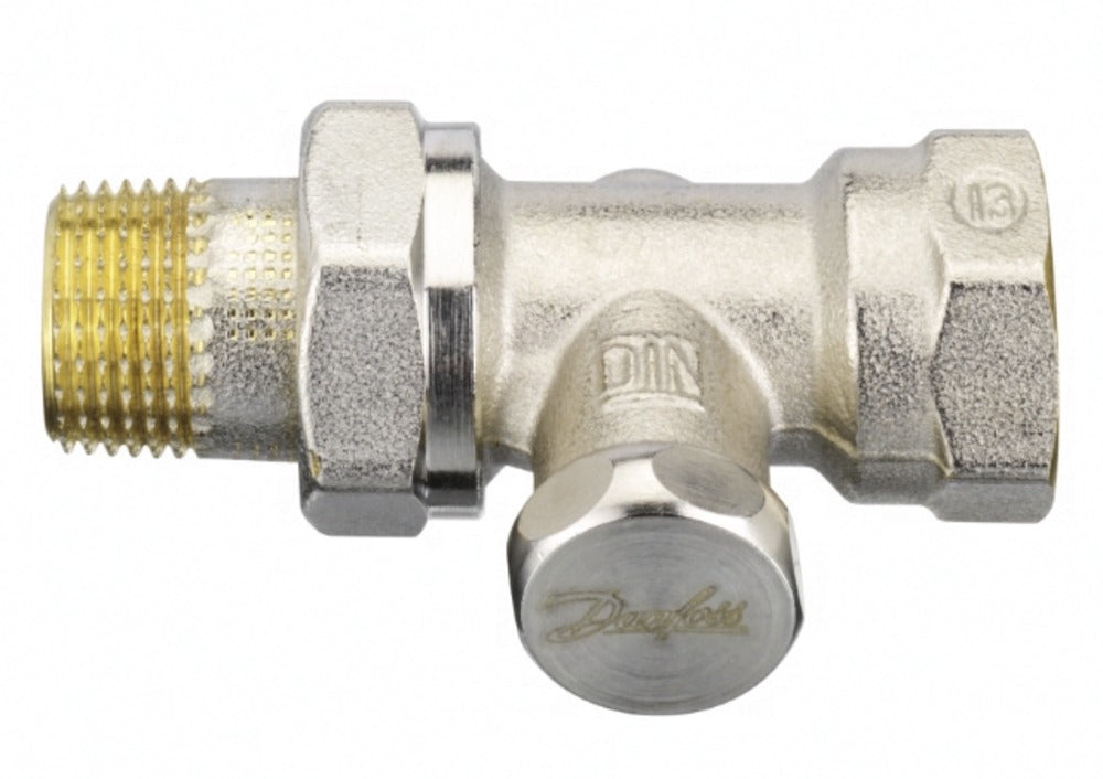 Danfoss Radiator Voetventiel RLV-S15 Recht Vernikkeld 1/2"-576121