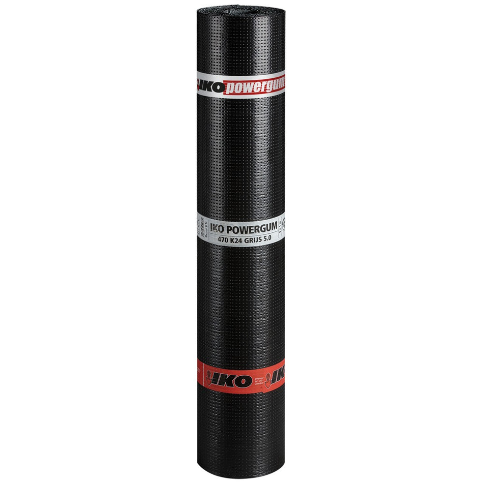 IKO Powergum APP Bitumen Toplaag 470K24 Grijs Gewapend 1x5m-576497