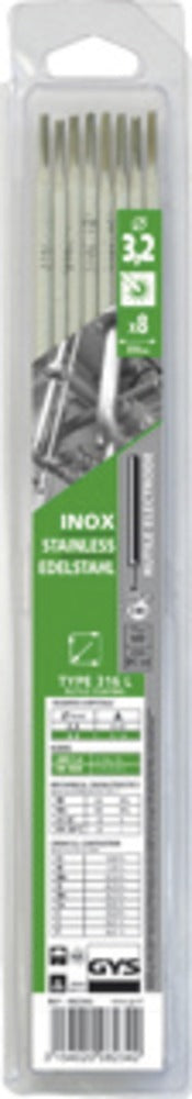 Gys Laselektrodes RVS Grijs 3,2mm 8st-576562