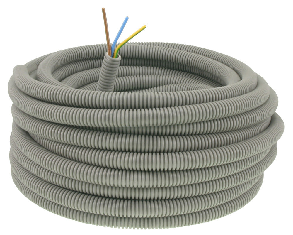 Q-Link Installatiebuis Flexiplus Slagvast Grijs Ø5/8 3x2,5mm2 20m-576597