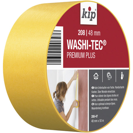 Kip 208 Washi-Tec Tape Premium Plus Geel-577071