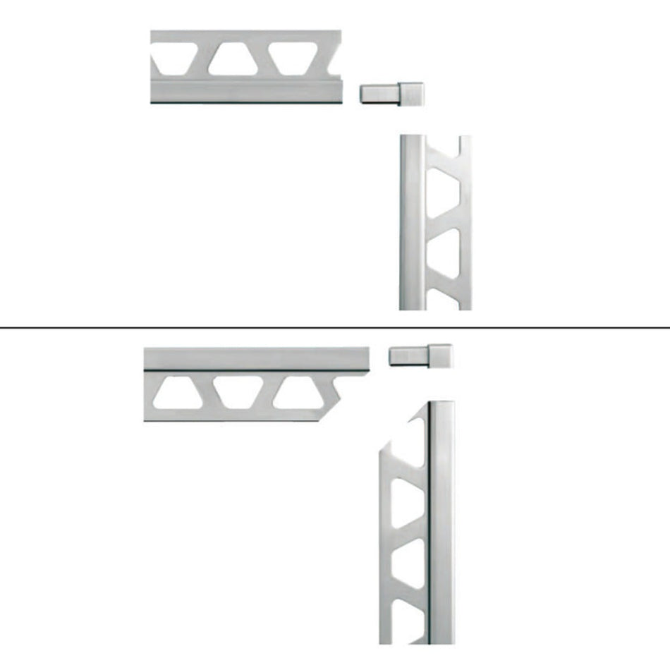 Schlüter Hoekstuk Tegelprofiel ED-Q125AE Aluminium Bruut Mat 12,5mm-577786