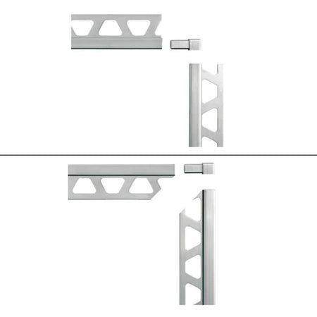Schlüter Hoekstuk Tegelprofiel ED-Q80AE Aluminium Bruut Mat 8mm-577788