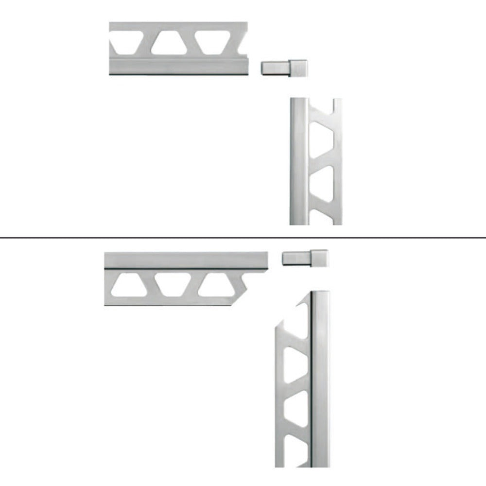Schlüter Hoekstuk Tegelprofiel ED-Q100AE Aluminium Bruut Mat 10mm-577790