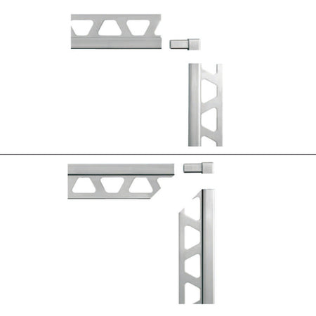 Schlüter Hoekstuk Tegelprofiel ED-Q100AE Aluminium Bruut Mat 10mm-577790