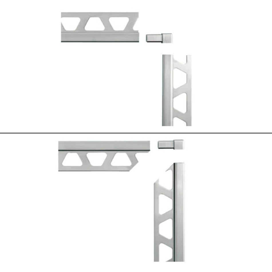 Schlüter Hoekstuk Tegelprofiel ED-Q100AE Aluminium Bruut Mat 10mm-577790
