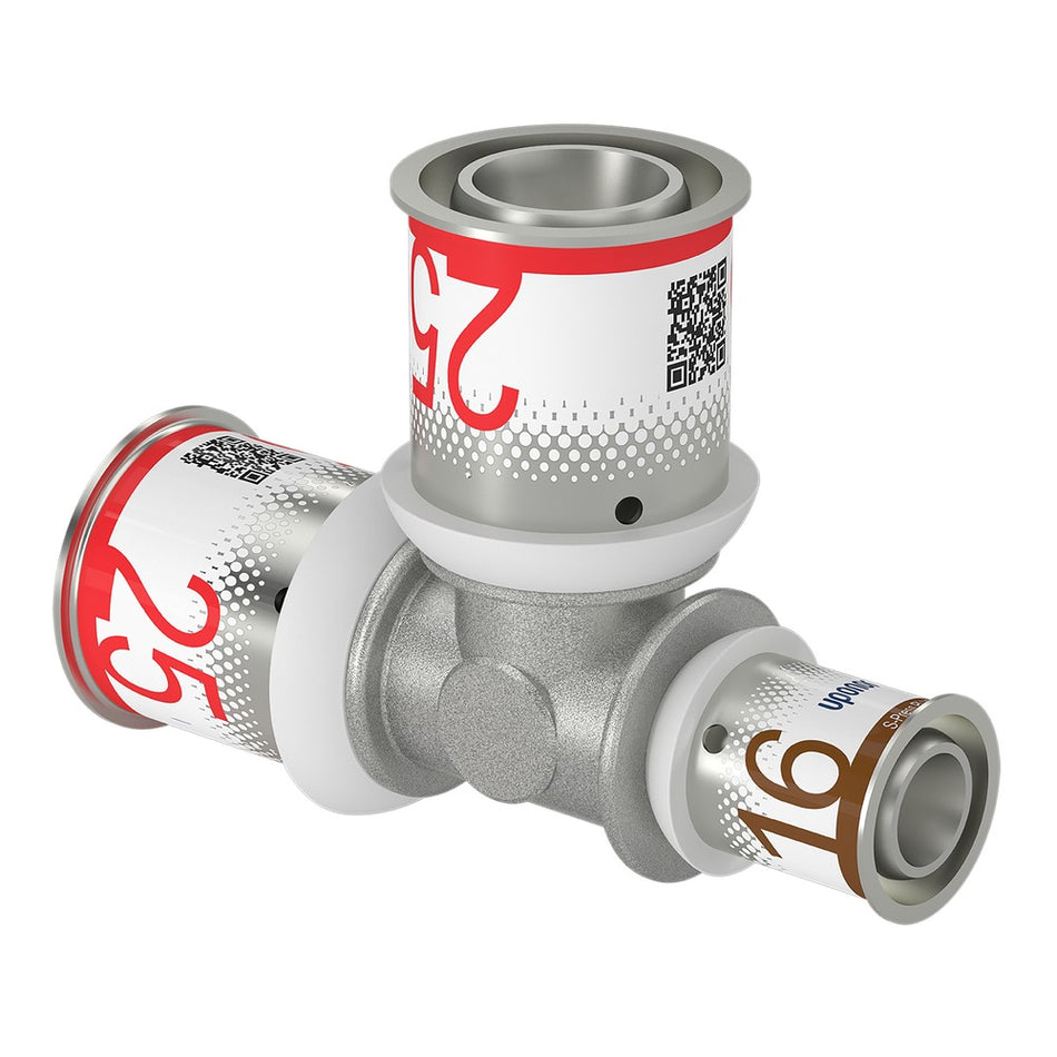 Uponor Pers T-stuk messing 25x25x16 mm-577996