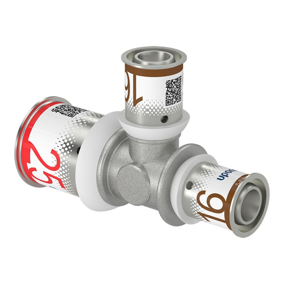 Uponor Pers T-stuk messing 25x16x16 mm-578001