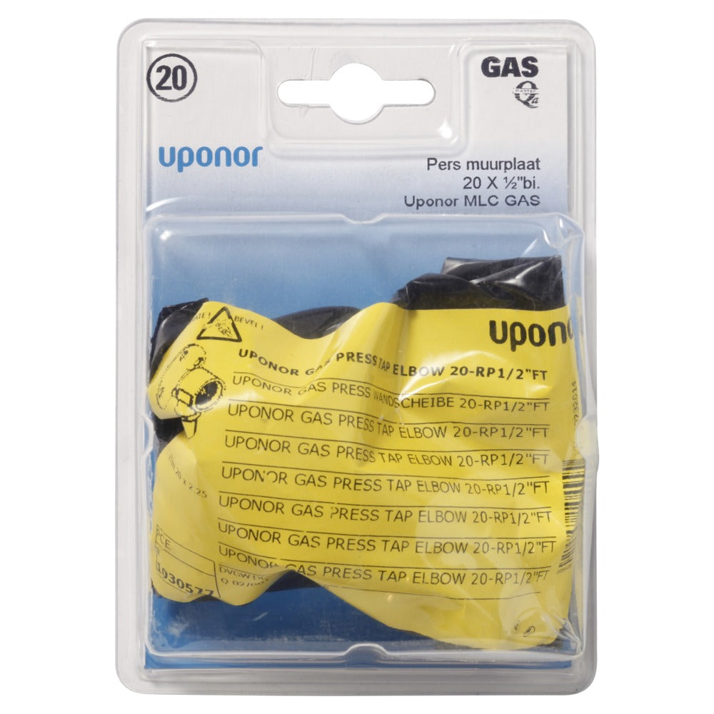 Uponor MLC gas Persmuurplaat 20 mm x 1/2'' binnen-578017