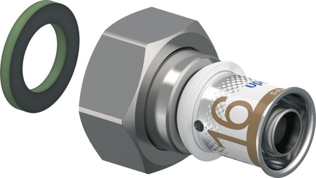 Uponor MLC pers Halve koppeling 16 mm x 3/4'' binnen 2 stuks-578033