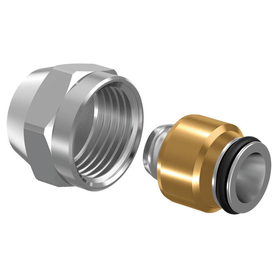 Uponor Klemkoppeling messing 16 mm x 1/2'' Binnen 2 stuk-578049