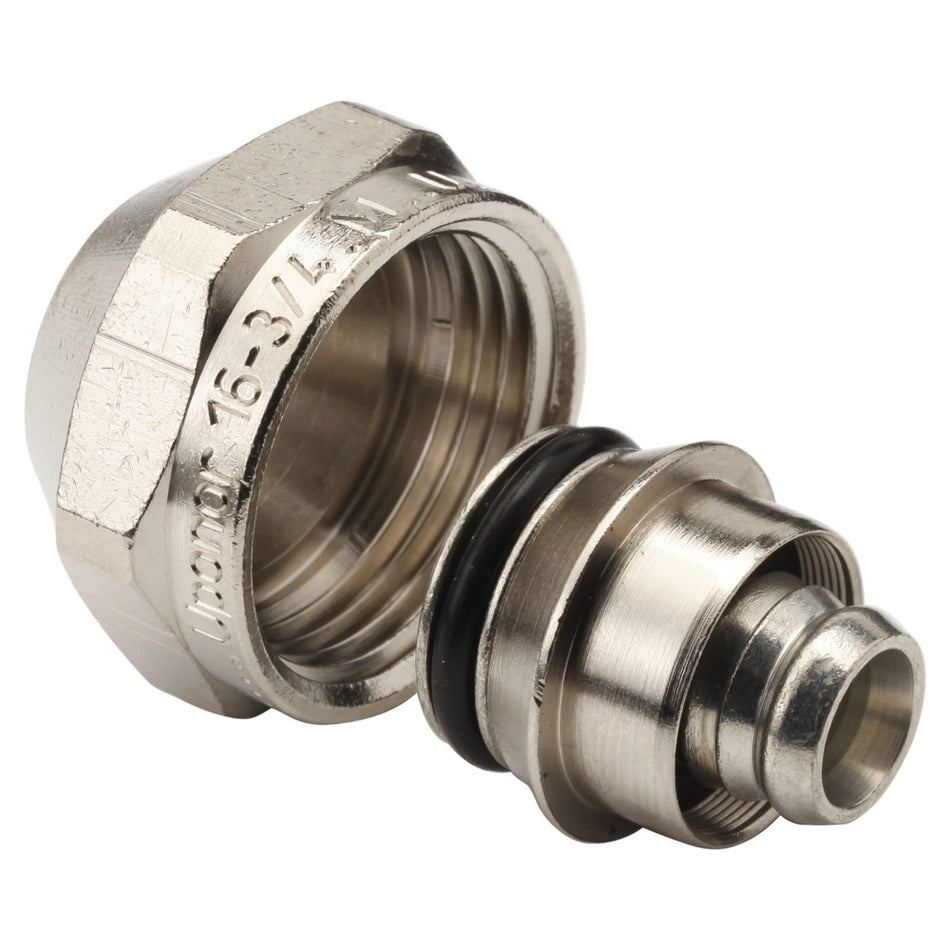 Uponor CV Klemkoppeling messing MLC 16 mm x 3/4'' binnendraad euroconus 2 stuks-578052