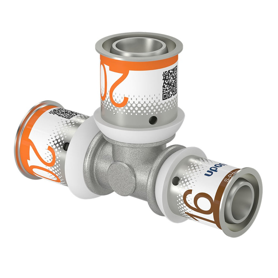 Uponor Pers T-stuk messing 20x20x16 mm 2 stuk-578066