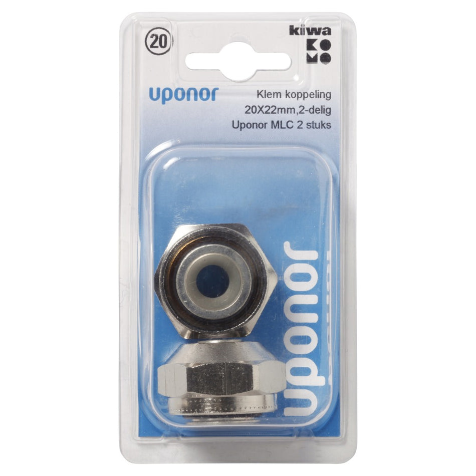 Uponor MLC Klemkoppeling 20x22K NL-koppeling 2 stuk-578072