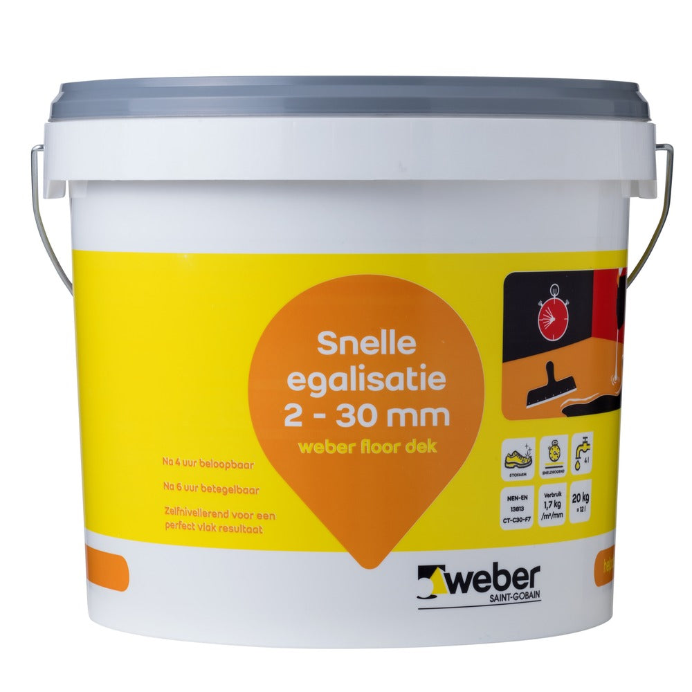 Weber Snelle Egalisatie Floor Dek 2-30mm 20kg-578139